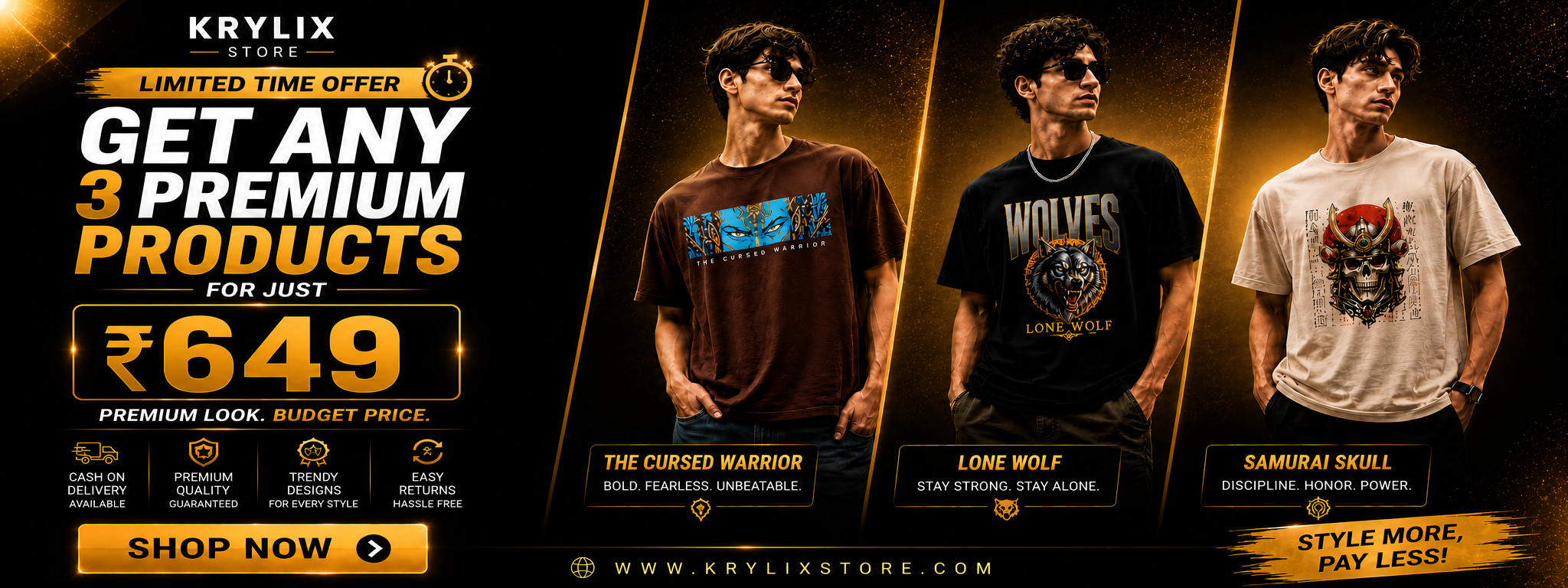 Get Any 3 Premium Products – Krylix Store