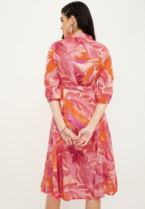 Printed Shirt Dress