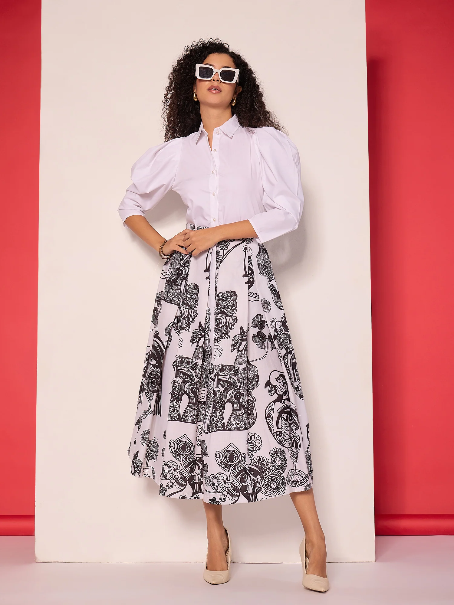 Tiered Ruffle Skirt